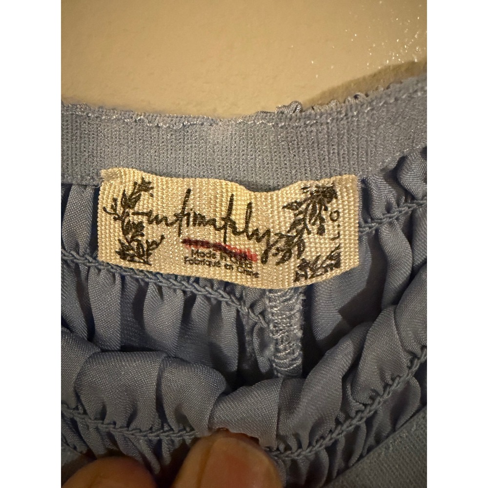 Intimately Free People Light Blue Smocked Satin Bloomers High Waist Shorts L - Picture 3 of 6